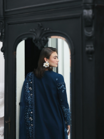 Qalamkar Qline Lawn Drop-1 Embroidered Unstitched 3-Piece Suit-RP-10-Zohal