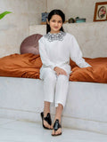 Velvour Girls Cotton Embroidered Stitched 2-Piece Suit-VG119-A