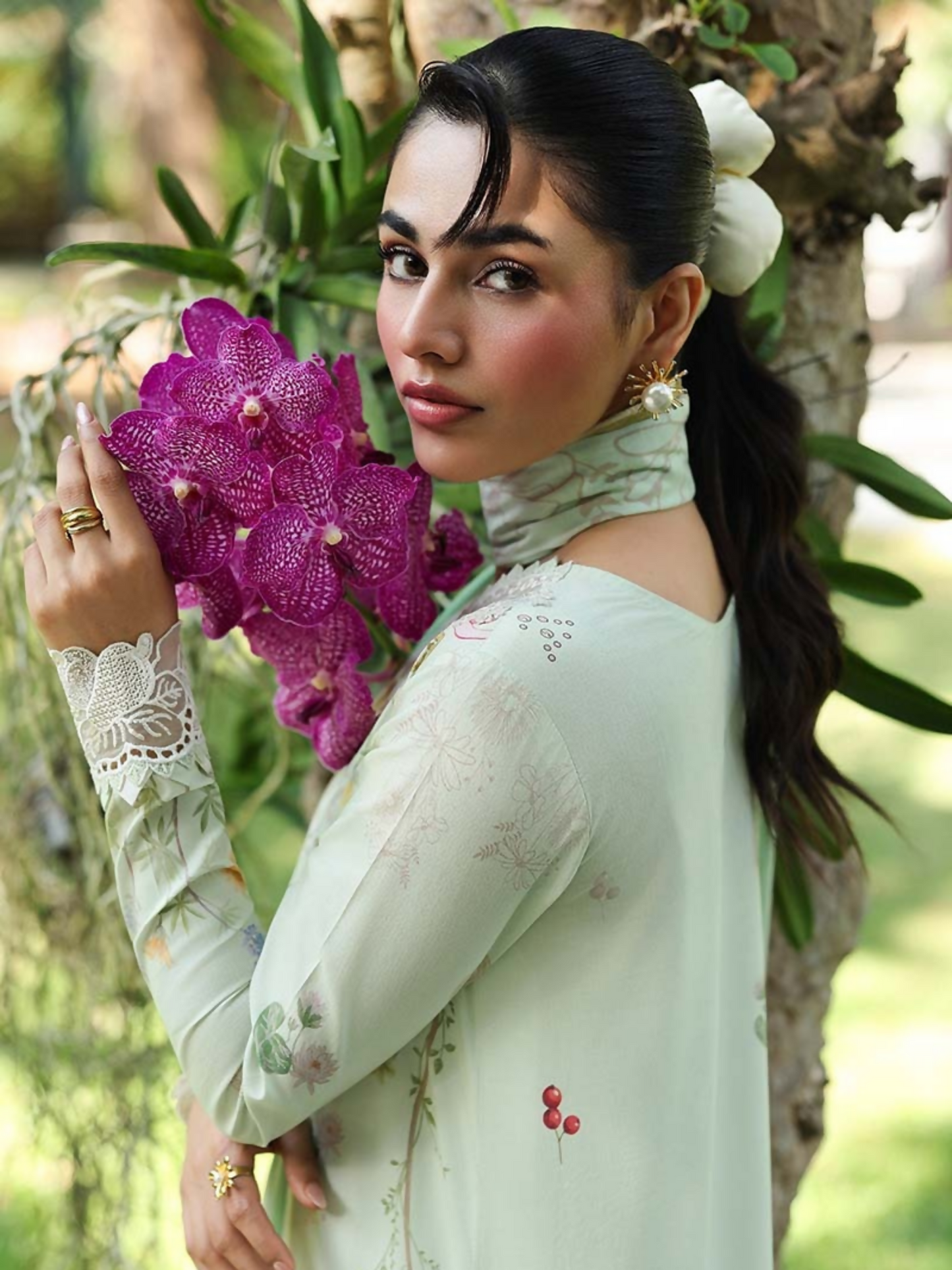 Qalamkar Qprints Lawn'26 Embroidered Unstitched 3-Piece Suit-AX-01-(A)-Neve