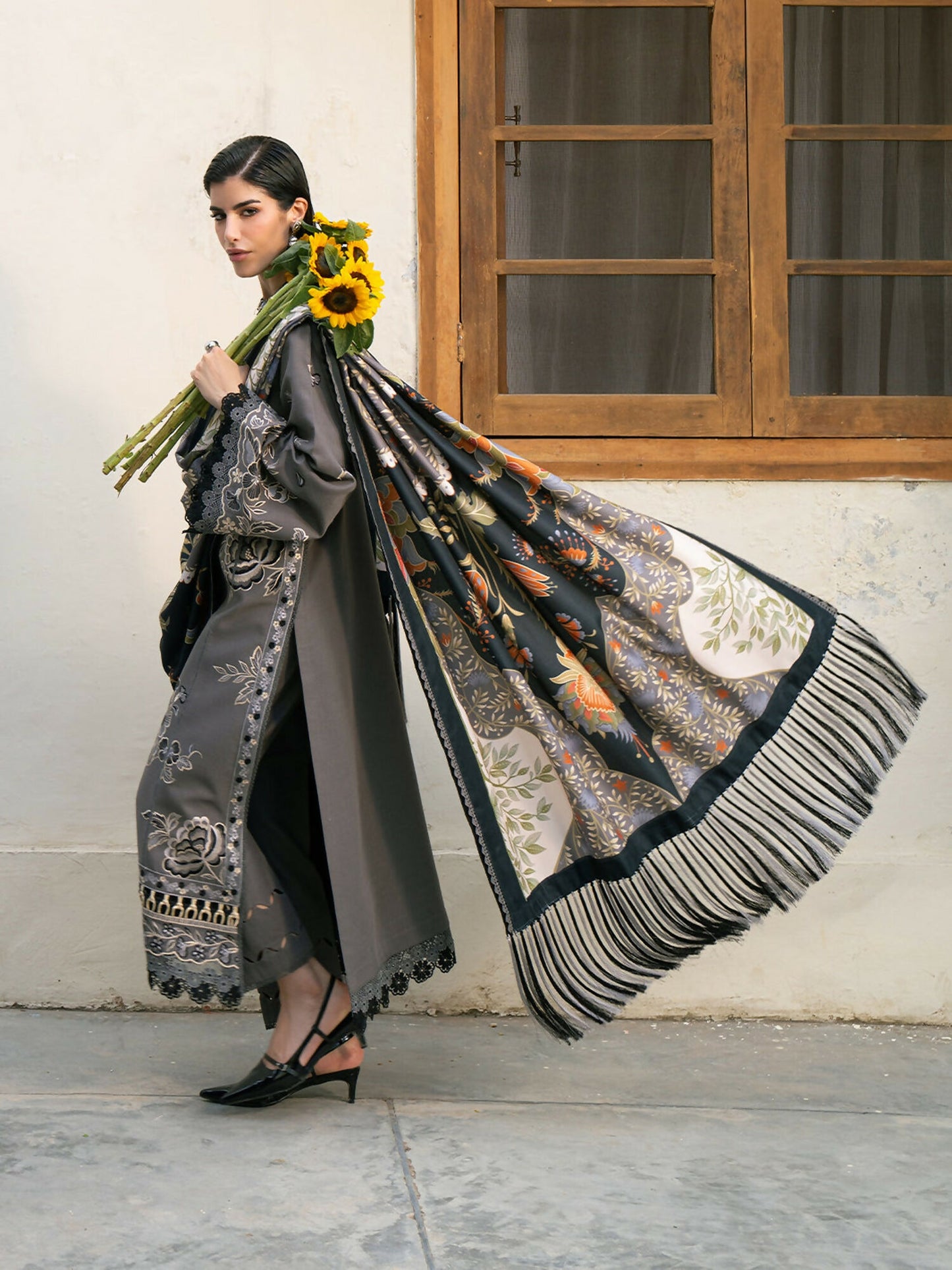 Binilyas Gulrukh Khaddar Embroidered Unstitched 3-Piece Suit-63-A