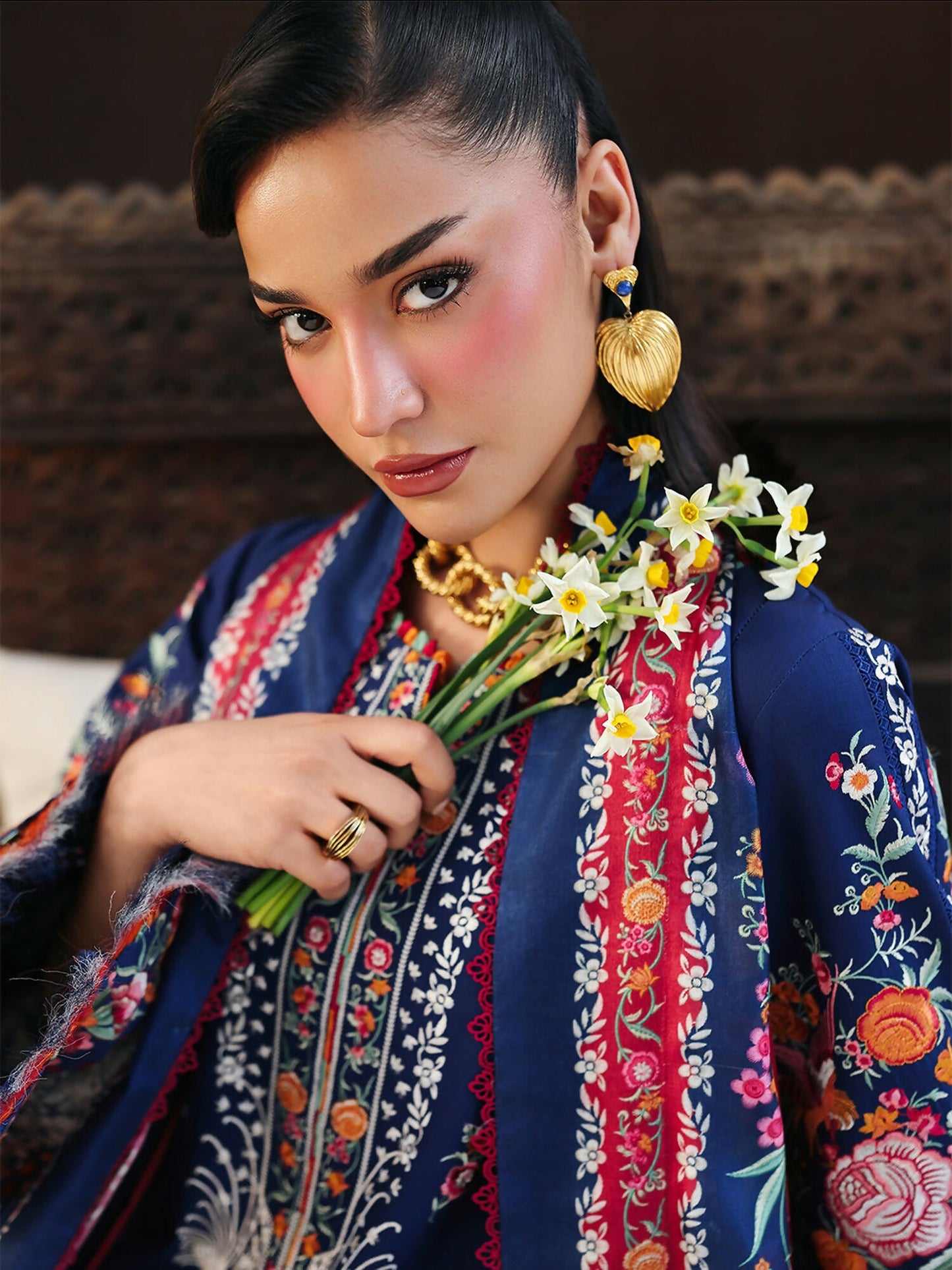 Binilyas Lumina Summer Lawn Embroidered Unstitched 3-Piece Suit-L73-A