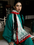 Jugnu by Hussain Rehar Cotton Embroidered Stitched 3-Piece Suit-Jade
