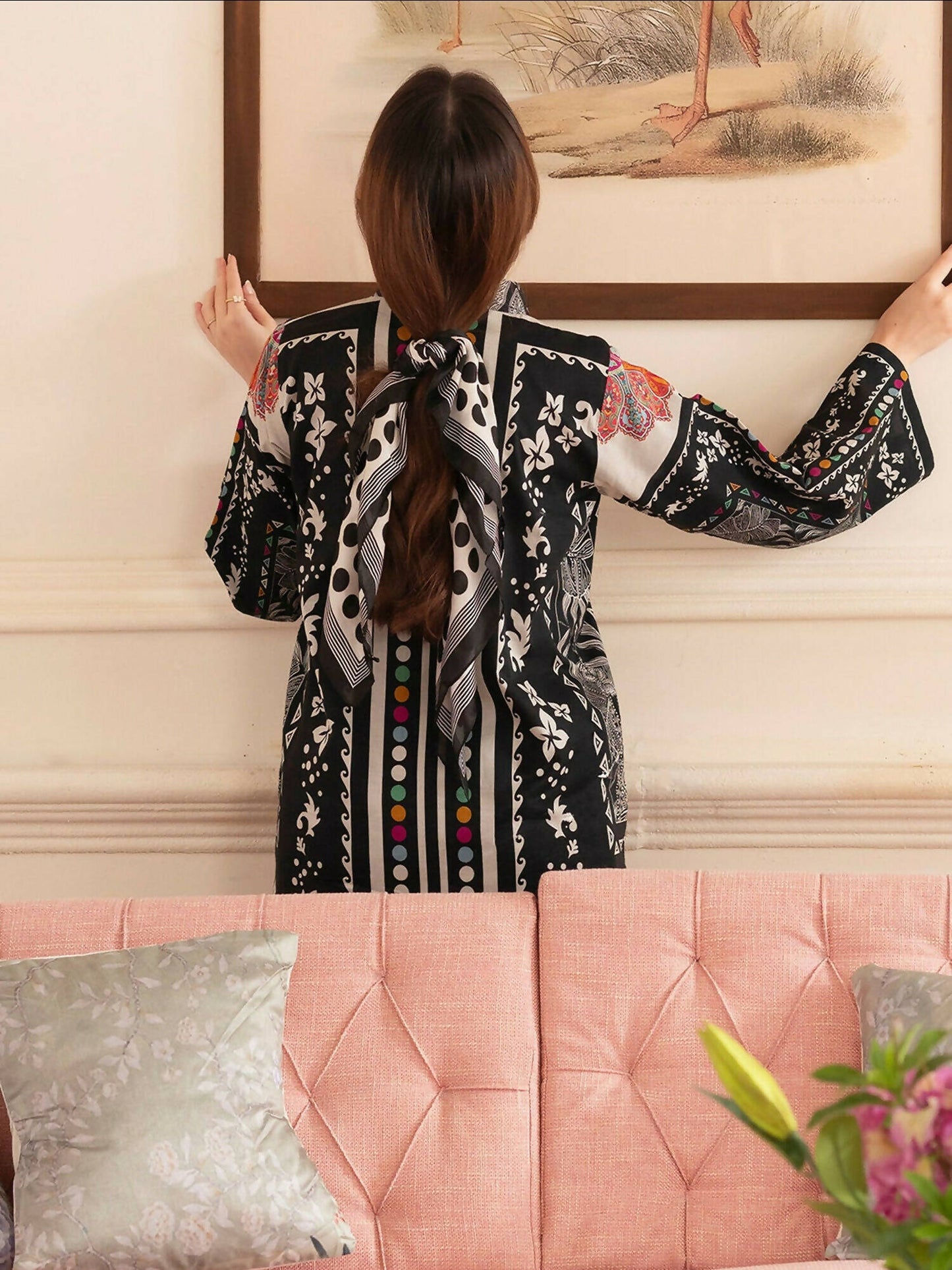 Mahnur Noir Lawn'26 Printed Co-Ord Set-N-09