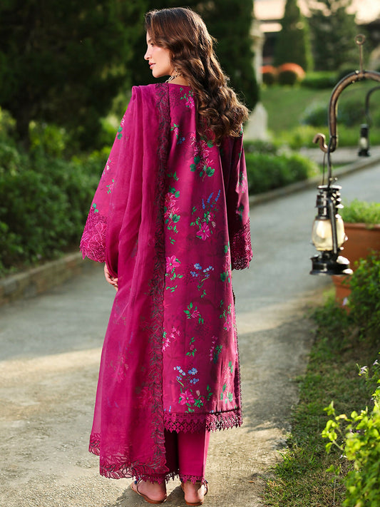 Rang Rasiya Florence Summer Edit'26 Lawn Embroidered Unstitched 3-Piece Suit-Mahra