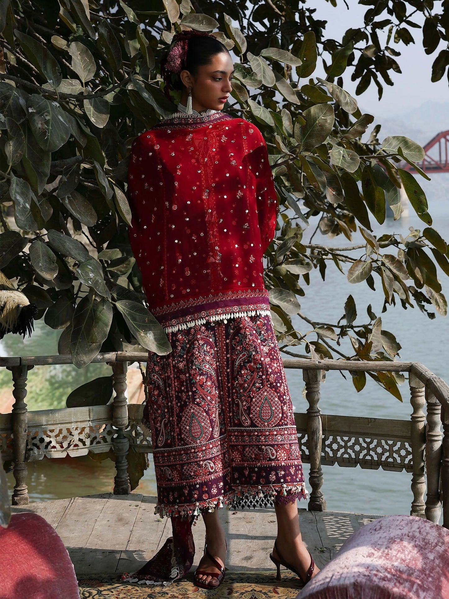 Hussain Rehar Luxury Lawn'26 Eid Edit Embroidered Unstitched 3-Piece Suit-Nihdi