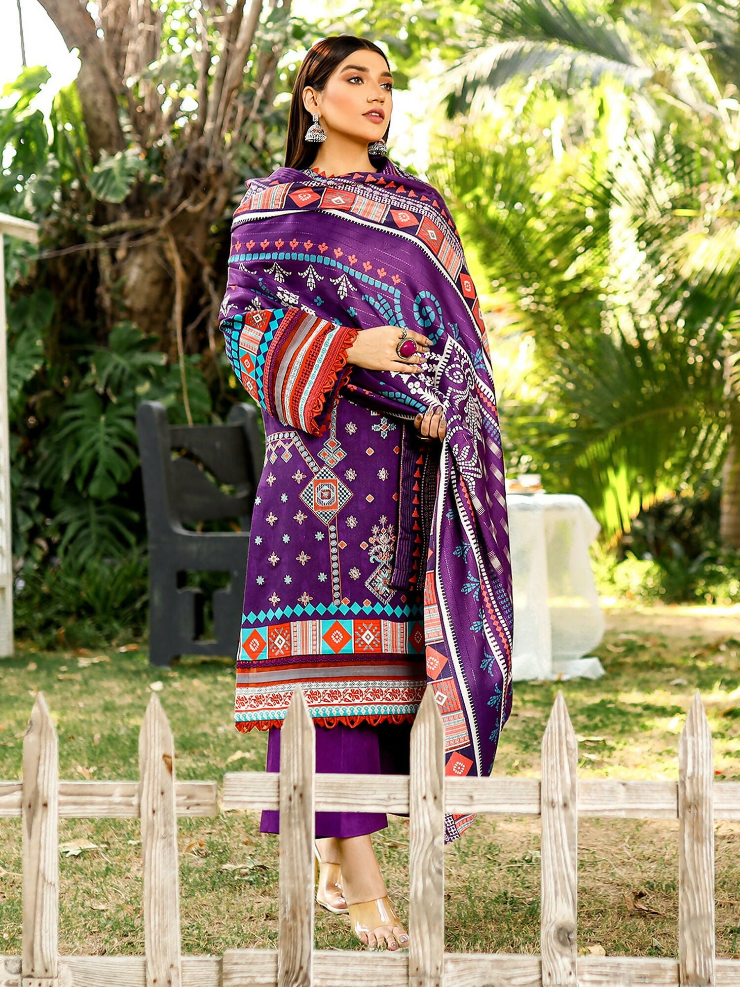 Binilyas Kotail Embroidered Unstitched 3-Piece Suit-761-B