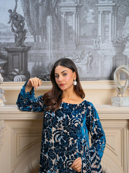 Noori Palachi Embossed Printed Unstitched 3-Piece Suit