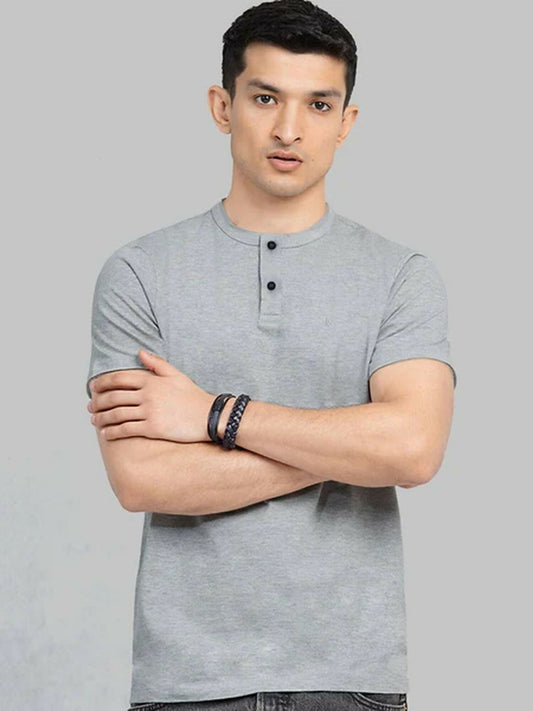 Henley Neck Nice Fit Soft Tee-14594