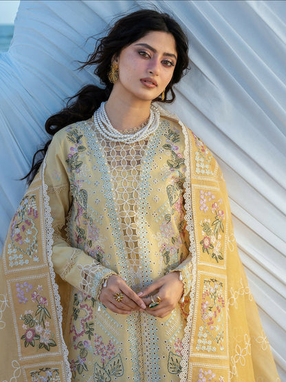 Mahnur Sirene Luxury Lawn'26 Embroidered Unstitched 3-Piece Suit-S-02