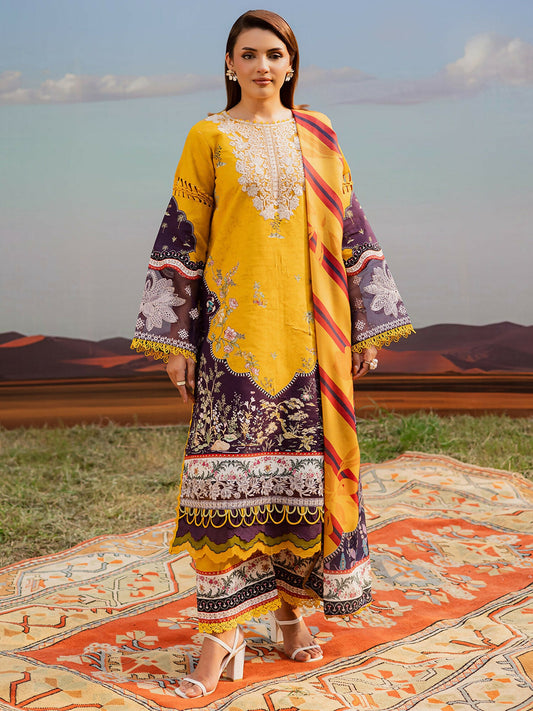 Parishay Rang e Sarma Khaddar Embroidered Unstitched 3-Piece Suit-SAR-05