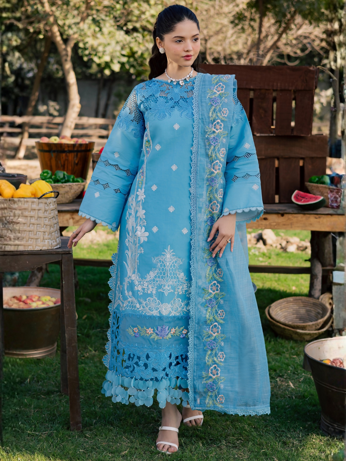 Parishay Summer Queen Vol 2 Lawn Embroidered Unstitched 3-Piece Suit-SQU-13