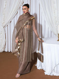 Hussain Rehar Basic Not Basic 3 Organza Embellished Stitched 4-Piece Suit-Leaden