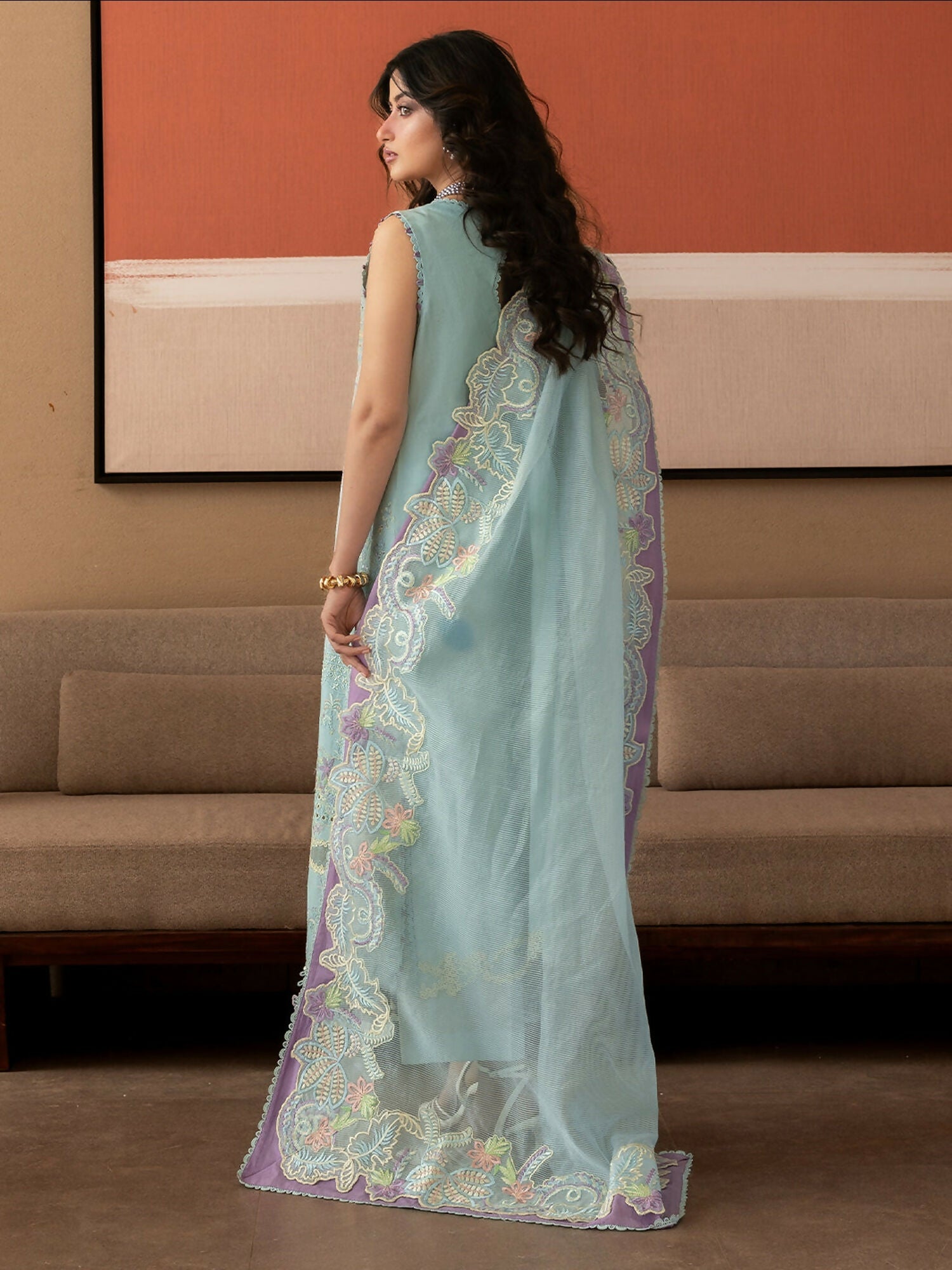 Mahnur Sirene Luxury Lawn'26 Embroidered Stitched 3-Piece Suit-S-13