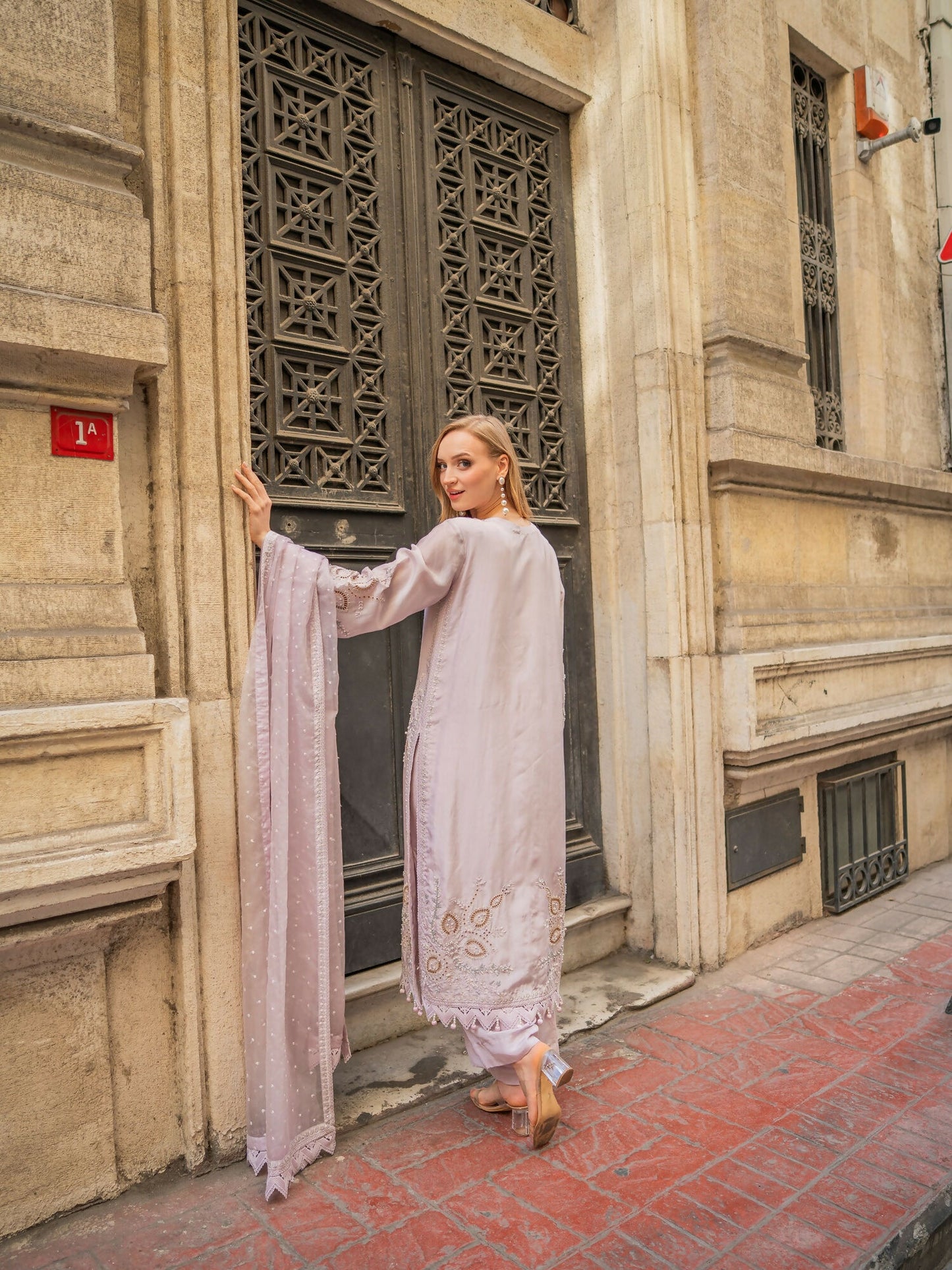 Farooq Hameed Studio EiD Collection'26 Pure Silk Embroidered Stitched 3-Piece Suit-Alia
