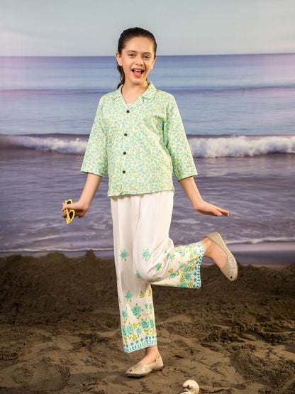 Velvour Girls Cotton Printed Co-Ord Set-VG161-A