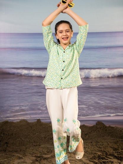 Velvour Girls Cotton Printed Co-Ord Set-VG161-A