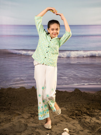 Velvour Girls Cotton Printed Co-Ord Set-VG161-A