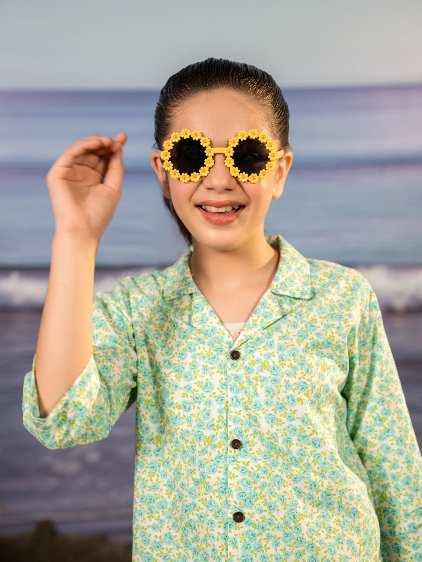 Velvour Girls Cotton Printed Co-Ord Set-VG161-A