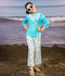 Velvour Girls Cotton Embroidered Co-Ord Set-VG162-C