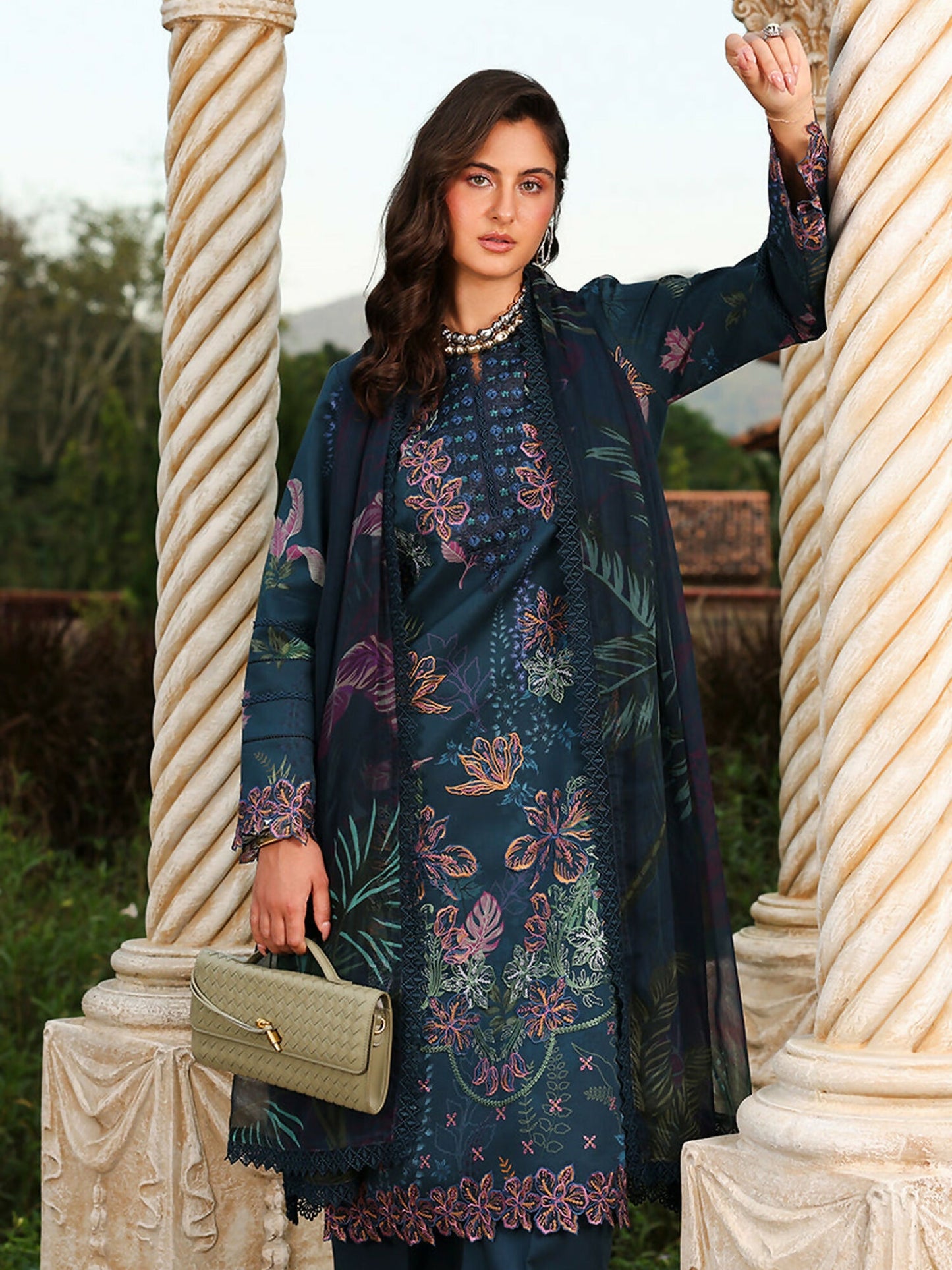 Rang Rasiya Florence Summer Edit'26 Lawn Embroidered Unstitched 3-Piece Suit-Eshal