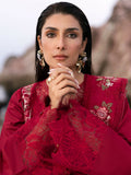 Mahnur Sirene Luxury Lawn Embroidered Unstitched 3-Piece Suit-Scarlet