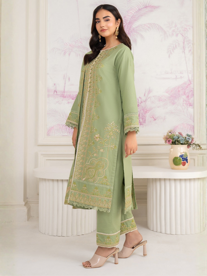Panache Apparel Winter Whisper Khaddar Embroidered Stitched 3-Piece Suit-Subtle