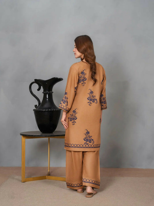 Stylish Collection Musk Linen Embroidered Stitched 2-Piece Suit-Arub