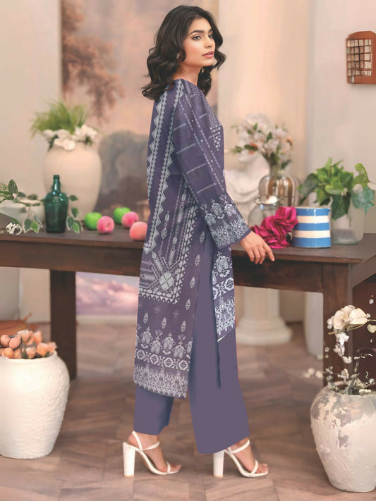 Cross Sketch Lawn Printed Unstitched 2-Piece Suit-Eshal