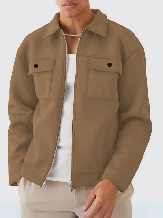 Jupiter Soft Shell Tow Pockets Bomber Jacket For Men-14996