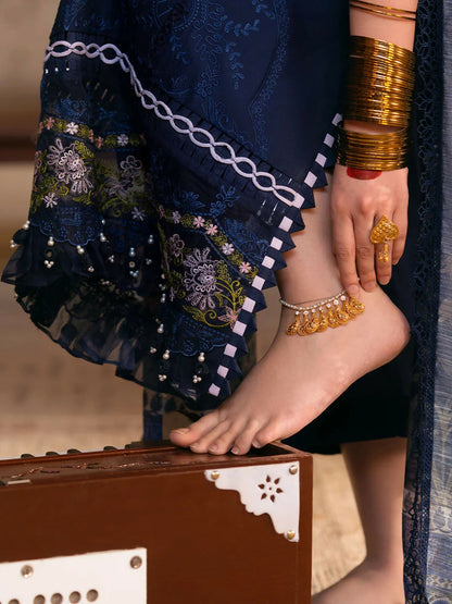 Parishay Mastani V2 Lawn Embroidered Unstitched 3-Piece Suit-MI - 05