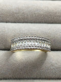 H&A Jewellery 18K Gold Polished Zircon Band Ring