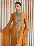Hussain Rehar Moon In The Golden Cup Raw Silk Embellished Stitched 2-Piece Suit-Sol