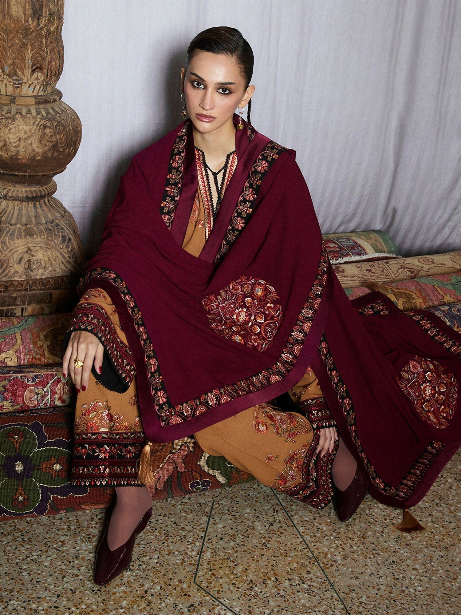 Jugnu by Hussain Rehar Karandi AW 25 - Edit III Embroidered Unstitched 3-Piece Suit-Zrov