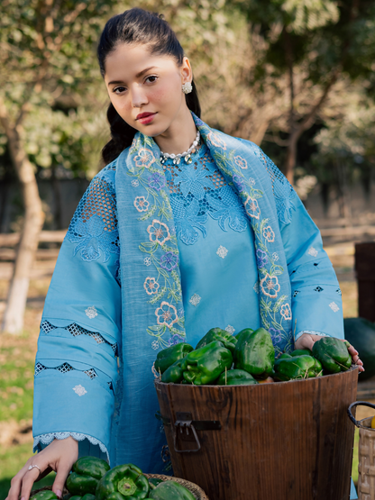 Parishay Summer Queen Vol 2 Lawn Embroidered Unstitched 3-Piece Suit-SQU-13