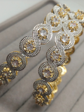 H&A Jewellery One Carat Silver Rhodium-Plated Karay with Semi-Precious Stones – Dual Tone