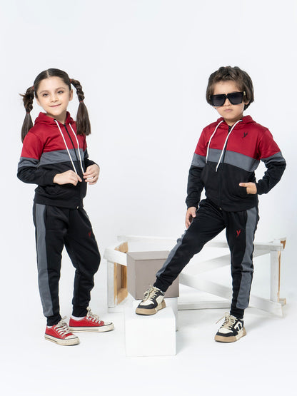 Velvour Fleece Hooded Tracksuit-VWT06-A