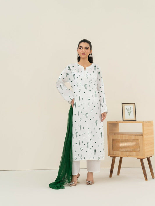 Stylish Collection Saya Pret Cotton Embroidered 3-Piece Suit-Daina