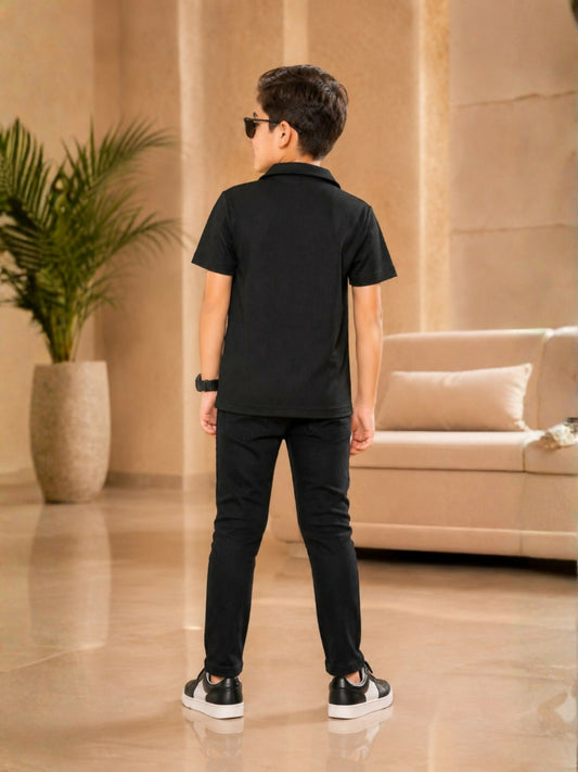 Velvour Boys Polyester Polo Shirt-VP29-B