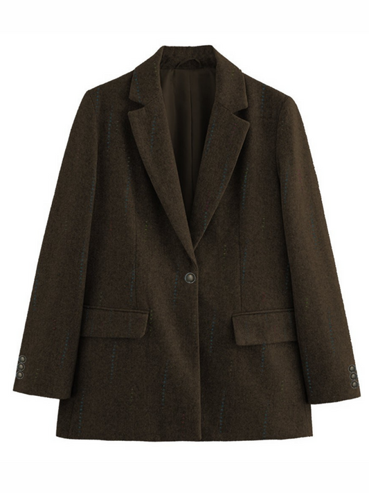 Imported Executive Line woolen coat for men with tailored fit, warm wool blend fabric, and sophisticated business style.