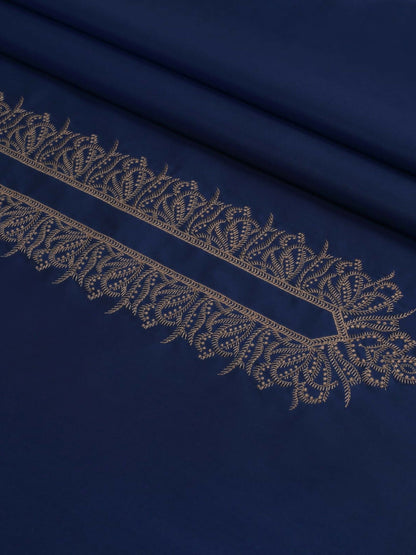 Fabrich Cotton Valley’26 Embroidered Unstitched Shalwar Kameez-Navy-FAB-8613