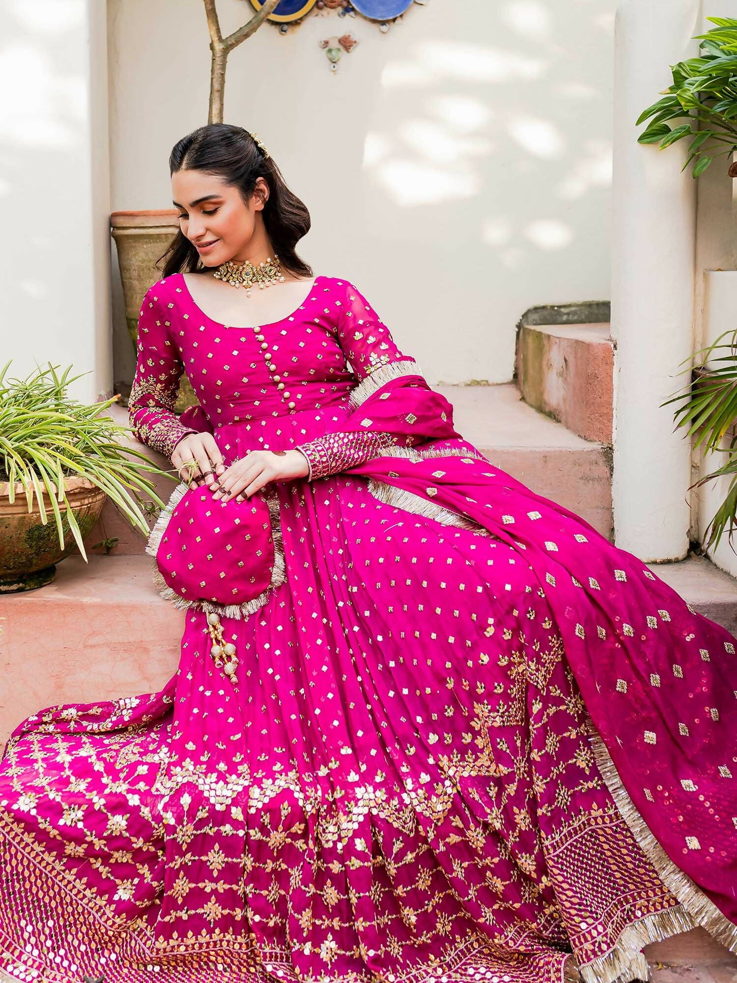 Allure By IH Luxe Formals Chiffon Embellished Pishwas-Mehak
