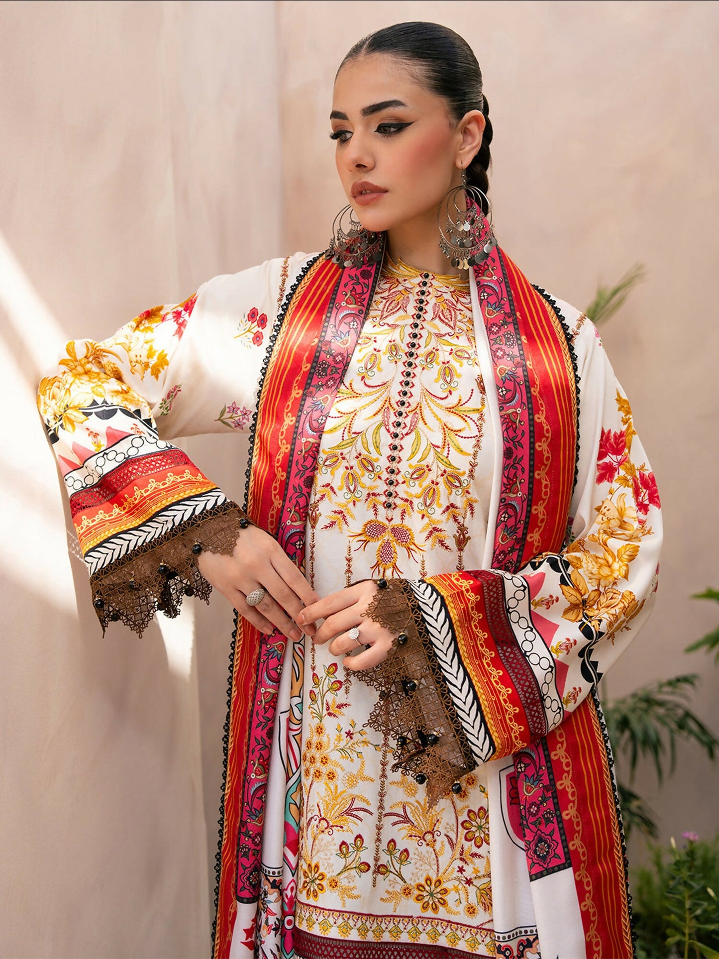 Binilyas Kotrai Embroidered Unstitched 3-Piece Suit-794-A