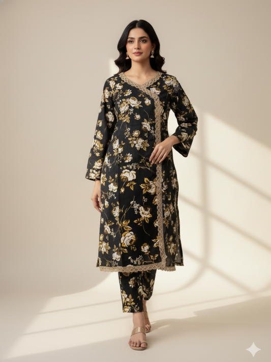 Bin Shaukat Khaddar Printed Stitched 2-Piece Suit