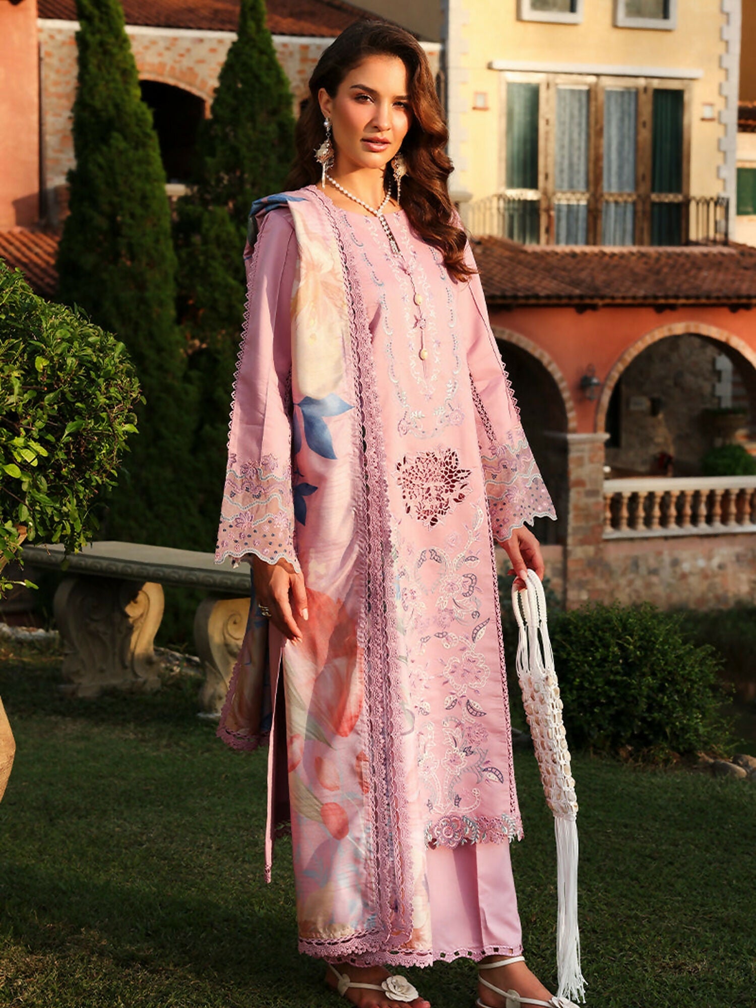 Rang Rasiya Florence Summer Edit'26 Lawn Embroidered Unstitched 3-Piece Suit-Manha
