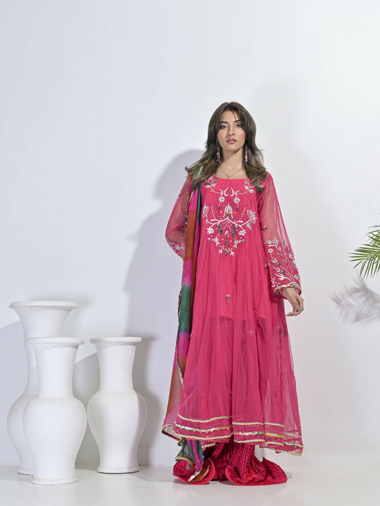 Ruby's Couture Festive Fall'25 Net Embellished Stitched 3-Piece Suit-Naza