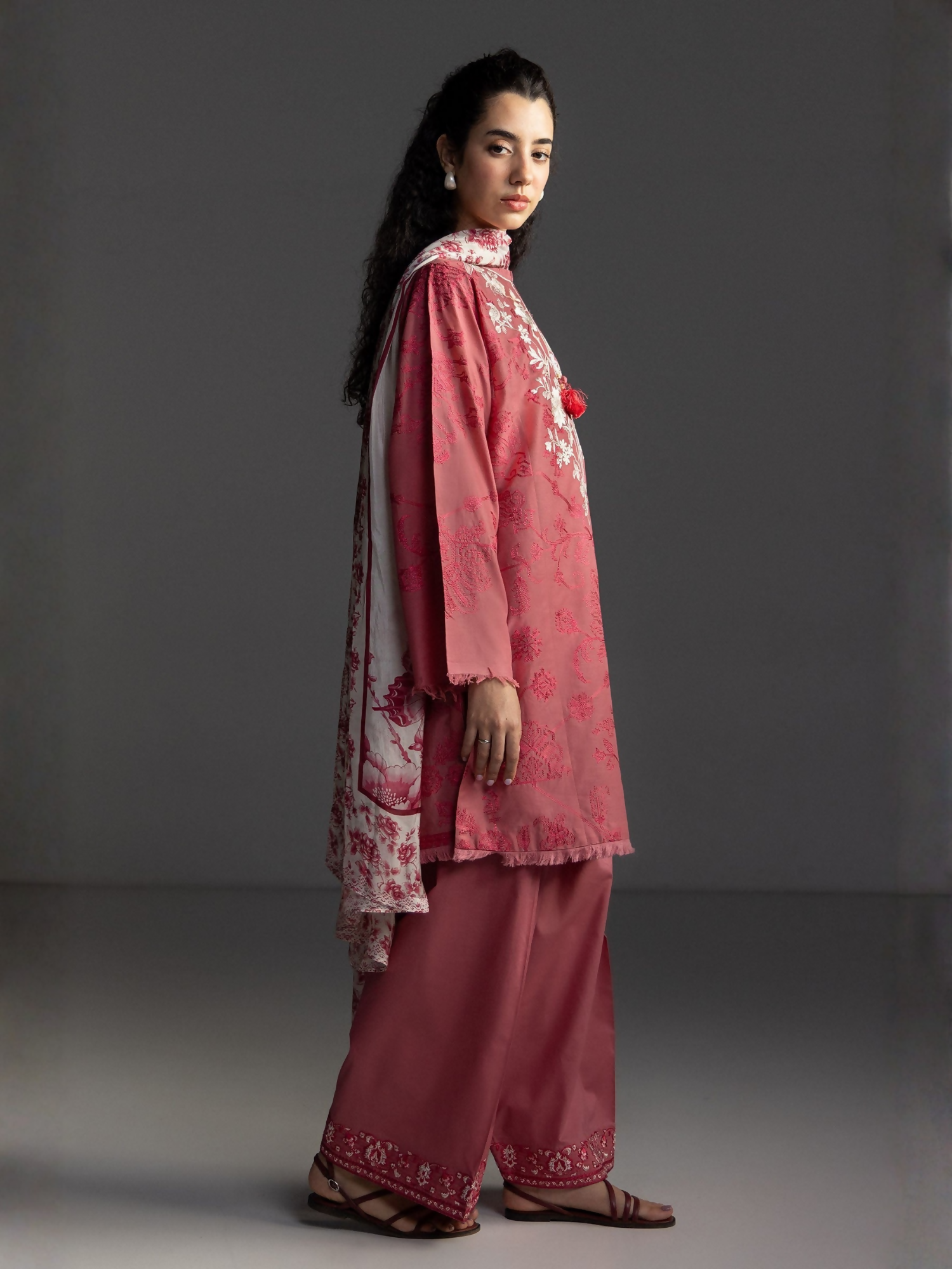 COCO by Zara Shahjahan Lawn'26 Embroidered Unstitched 3-Piece Suit-Aviona-3B