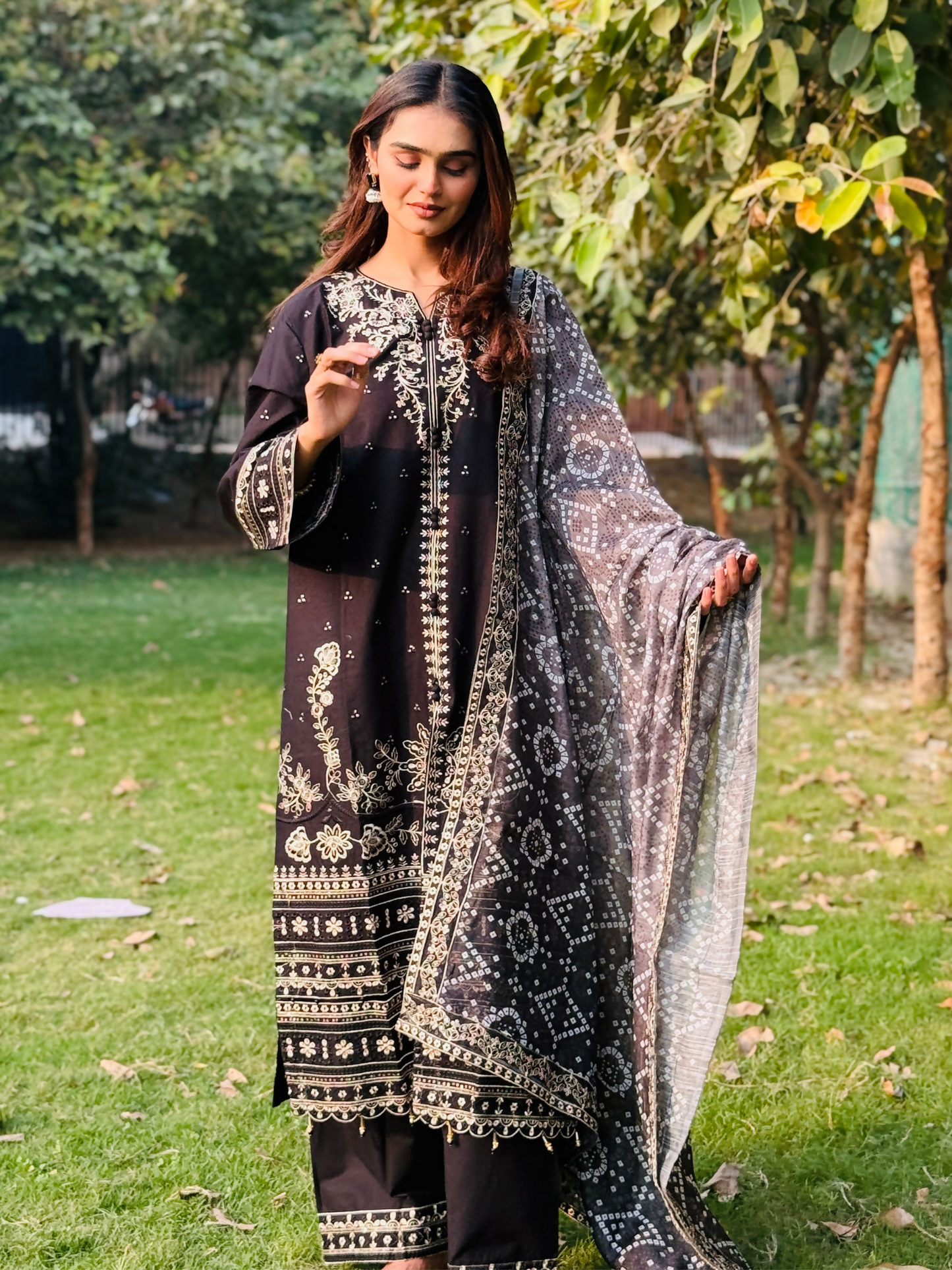 Siraphina Winter Cotton Embroidered Stitched 3-Piece Suit