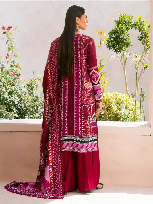 Binilyas Kotrai Embroidered Unstitched 3-Piece Suit-795-B