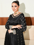 Allure By IH Fashion Calling Raw Silk Embellished Stitched 3-Piece Suit-Maanvi