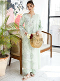 Mahnur Afterhours Luxury Lawn Embroidered Unstitched 3-Piece Suit-Mint Mirage